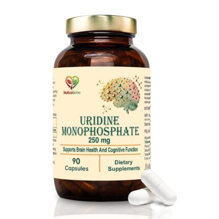 NutraLiebe Uridine Monophosphate 250mg – 90 Capsules | Dietary Supplement | Supports General Health & Wellness | Non-GMO & Gluten-Free